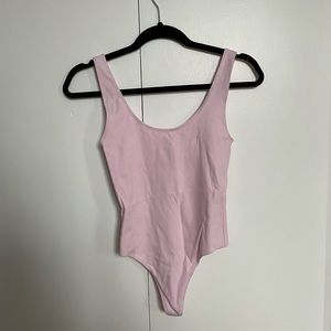 Aritzia Wilfred Free scoop back thong bodysuit pink - worn once